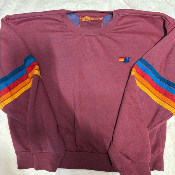 Aviator Nation Rainbow Stripe Crewneck 🌈 💎 - Picture 6 of 6